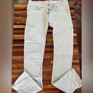 Gustin Cream Chinos Skinny Straight Leg Cotton